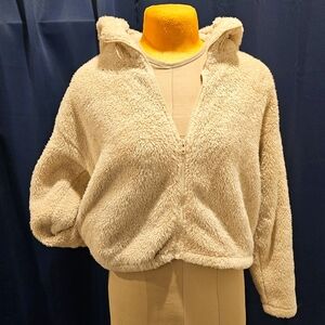 Size S VS PINK Sherpa Zip-Up Jacket